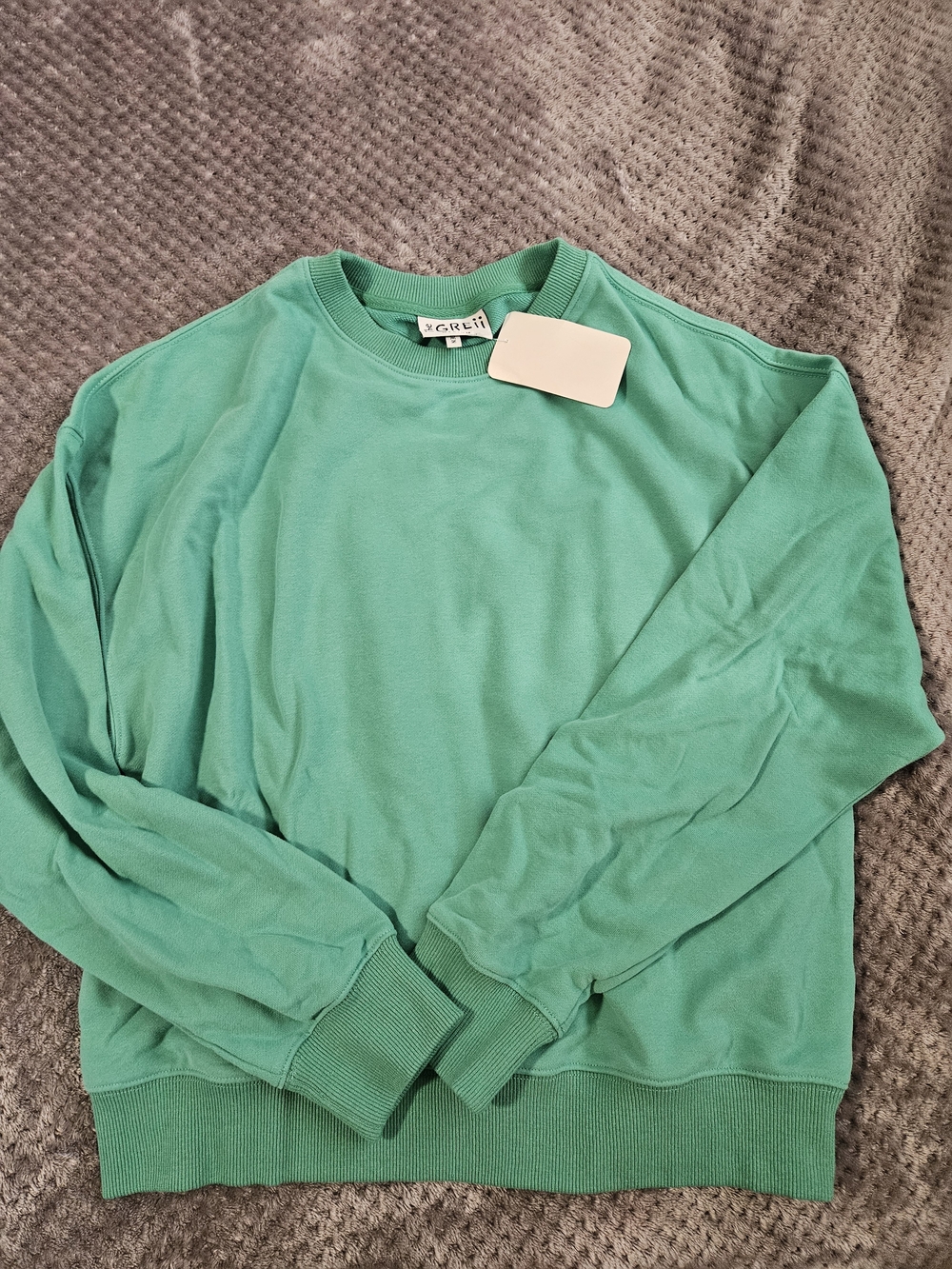Green Crewneck Sweater - Womens Casual Pullover